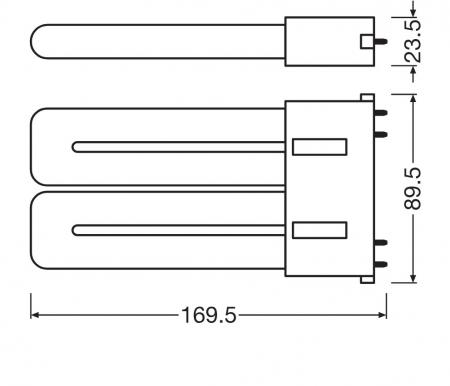 Osram DULUX 2G10 F24 LED Kompaktlampe 4Pin 12W wie 24W 3000K warmweißes Licht KVG