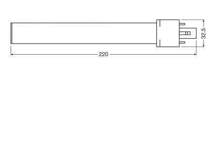 Ledvance DULUX S 11 LED 2Pin G23 6W wie 11W 3000K warmweißes Licht EM für KVG/VVG