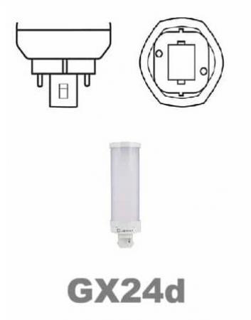 Ledvance DULUX D13 LED Kompaktlampe 2Pin G24d-1 3000K warmweißes Licht EM & AC für KVG/VVG 6W wie 13W