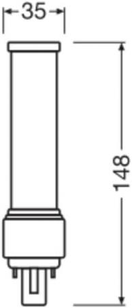 Ledvance DULUX D18 LED Kompaktlampe 2Pin G24d-2 4000K neutralweißes Licht EM & AC für KVG/VVG 7W wie 18W