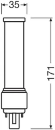 Ledvance DULUX D26 LED Kompaktlampe 2Pin G24d-3 3000K warmweißes Licht EM & AC für KVG/VVG 9W wie 26W