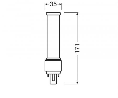 Ledvance DULUX D26 LED Kompaktlampe 2Pin G24d-3 4000K universalweißes Licht EM & AC für KVG/VVG 9W wie 26W