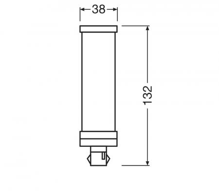 Ledvance DULUX GX24D-1 T13 LED Kompaktlampe 2PINs 6W wie 13W 3000K EM & AC KVG