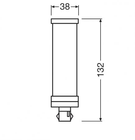Ledvance DULUX GX24D-1 T13 LED Kompaktlampe 2PINs 6W wie 13W 4000K EM & AC KVG
