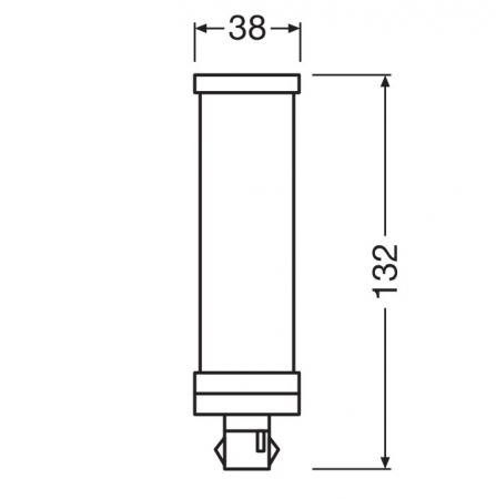 Ledvance DULUX GX24D-2 T18 LED Kompaktlampe 2PINs 7W wie 18W 4000K EM & AC KVG