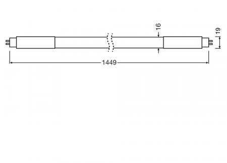 145cm T5 G5 Ledvance High Output LED Röhre 26W 4000K neutralweißes Licht für direkten Anschluß an 230 V -  Glas mit Splitterschutz