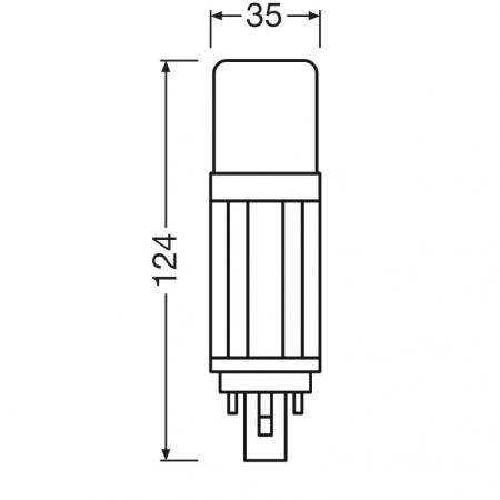 OSRAM DULUX G24D D18 VT EM LED Lampe 2Pin 7,5W wie 18W 3000K warmweißes Licht KVG