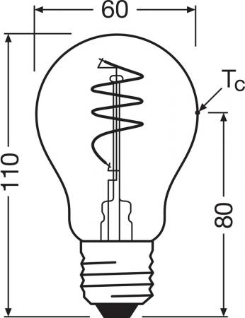 OSRAM LED E27 VINTAGE Glühbirne Spiral 4,9W wie 40W warmweißes Licht für eine gemütliche Wohnatmosphäre 2700K