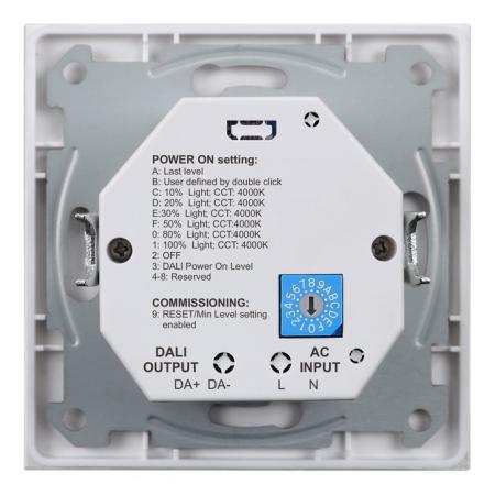 MANUAL CONTROL UNIT SELECT DALI-2 TW DALI-2 STEUERGERÄT TUNABLE WHITE UNTERPUTZ
