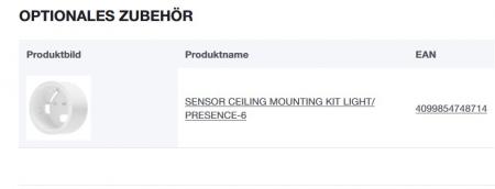 LEDVANCE SENSOR DALI-2 LIGHT/PRESENCE-6 INFRARED CEILING INTEGRATION