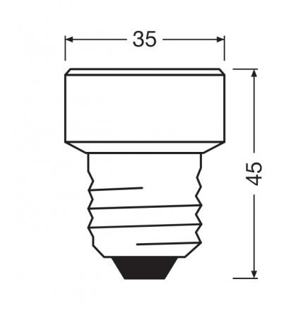 OSRAM LED STAR FLAT 28 Non-DIM 3.5W 827 Frosted E27 warmweiß