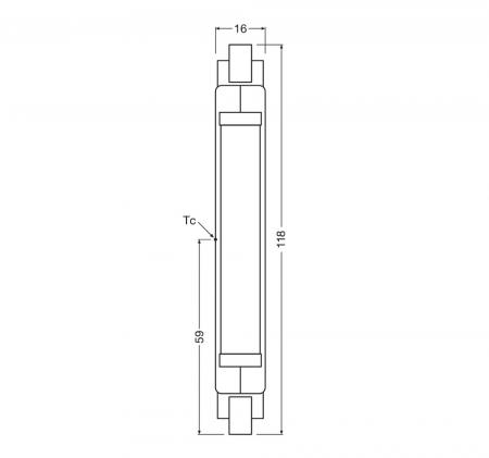 Osram LED Slim LINE R7s Stablampe 118mm 8W wie 60W warmweißes Licht 2700k - aus Glas