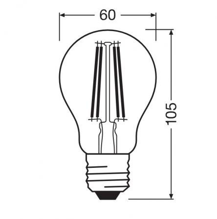 2er OSRAM E27 LED Leuchtmittel besonders effizient 3,8W wie 60W 2700K warmweißes Licht - beste Energie Effizienz Klasse