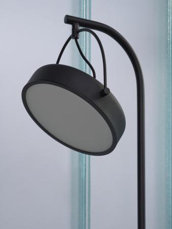 Osram Stehleuchte Decor Puck aus Stahl in Schwarz mit warmweißem Licht - 1,8 m Kabel mit Schalter/  Stecker