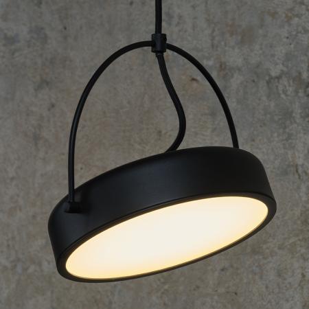 Osram 3-flammige Pendelleuchte Decor Puck aus Stahl in Schwarz mit warmweißem Licht