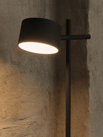 Osram Stehleuchte Decor Kyoto aus Aluminium in Schwarz mit warmweißem Licht und beweglichem Kopf - TOUCH dimmbar