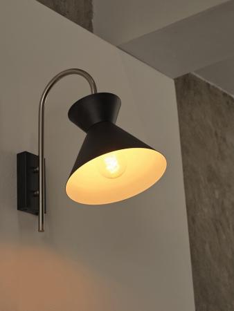 Osram Wandleuchte Decor Waist aus Stahl mit E27 Fassung in Schwarz