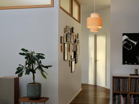 OSRAM Pendelleuchte Decor Wrap Cylinder aus Leinen und Bast mit E27 Fassung