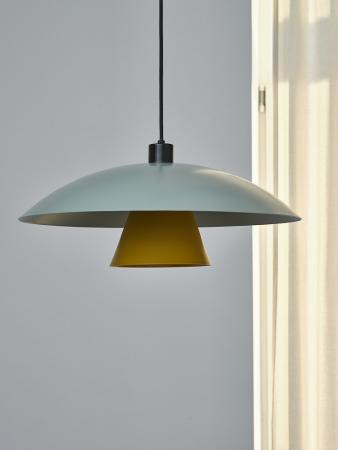 OSRAM Pendelleuchte Decor Flying Mushroom in Grün/Gelb Ø 50 cm aus Stahl mit E27 Fassung - dekorative Hängelampe