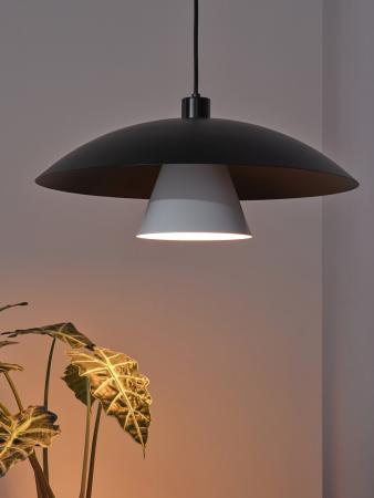 OSRAM Pendelleuchte Decor Flying Mushroom in Schwarz/Weiß Ø 50 cm aus Stahl mit E27 Fassung - dekorative Hängelampe