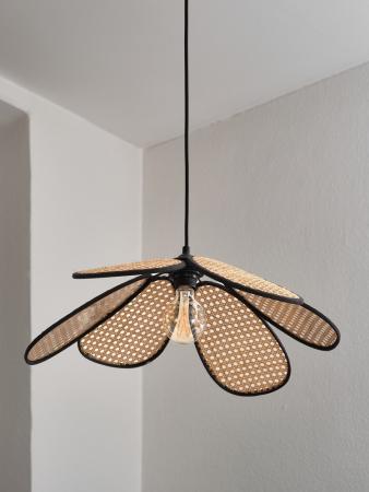 OSRAM Pendelleuchte Decor Rattan Daisy aus Rattan|Stahl mit E27 Fassung beige - Ø 58 cm