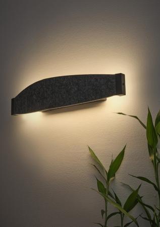 Osram Wandleuchte Decor Flat Felt in Dunkelgrau mit warmweißem Licht - Auffällige Leuchte aus Filz