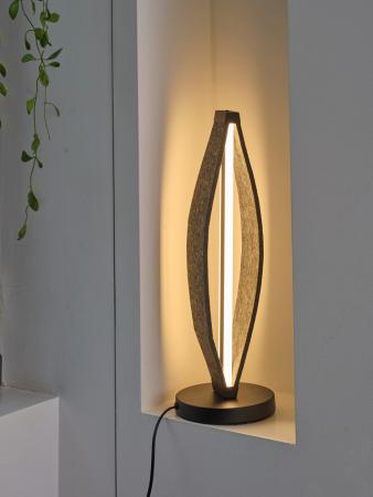 Osram Tischleuchte Decor Flat Felt in Dunkelgrau mit warmweißem Licht - Auffällige Leuchte aus Filz