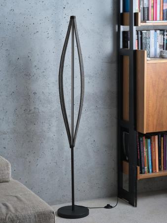 Osram Stehleuchte Decor Flat Felt in Dunkelgrau mit warmweißem Licht - Auffällige Leuchte aus Filz