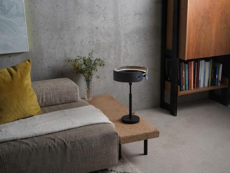 Osram Tischleuchte Decor Curve Felt in Dunkelgrau mit warmweißem Licht Ø 27 cm - Auffällige Leuchte aus Filz