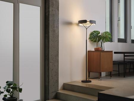 Osram Stehleuchte Decor Curve Felt in Dunkelgrau mit warmweißem Licht Ø 43 cm - Auffällige Leuchte aus Filz