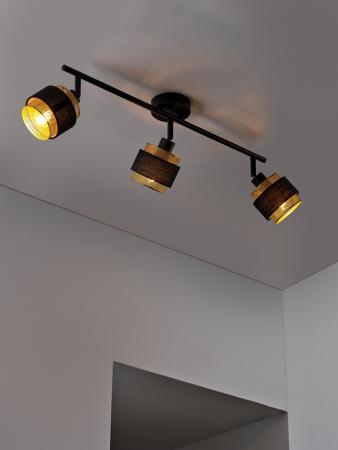 Osram 3-er Decor Hornet Decken-/Wandspot in Schwarz / Gold mit E14 Leuchtmittel für warmweißes Licht - schwenkbar durch Kugelgelenk