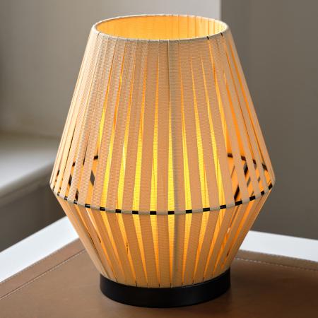 Osram Tischleuchte Decor Stripes in Beige mit E14 Fassung Ø 20,5 cm