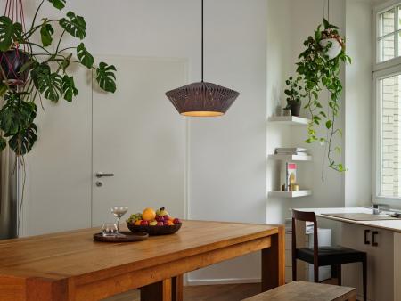 Osram Pendelleuchte Decor Stripes in Anthrazit mit E27 Fassung Ø 40,5 cm