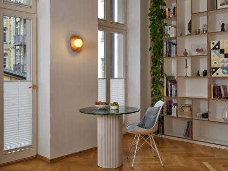 OSRAM Wandleuchte Decor Acacia Nest aus Holz mit G9 Fassung braun - mit matter Glaskugel