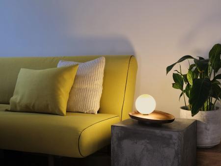 OSRAM Tischleuchte Decor Acacia Nest aus Holz mit G9 Fassung braun - mit matter Glaskugel