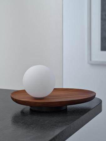 OSRAM Tischleuchte Decor Acacia Nest aus Holz mit G9 Fassung braun - mit matter Glaskugel
