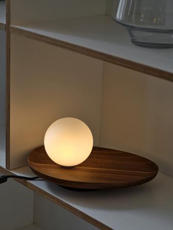 OSRAM Tischleuchte Decor Acacia Nest aus Holz mit G9 Fassung braun - mit matter Glaskugel