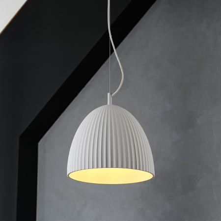 Osram Pendelleuchte Decor Plaster Routes Bell aus Gips in Weiß mit E27 Fassung