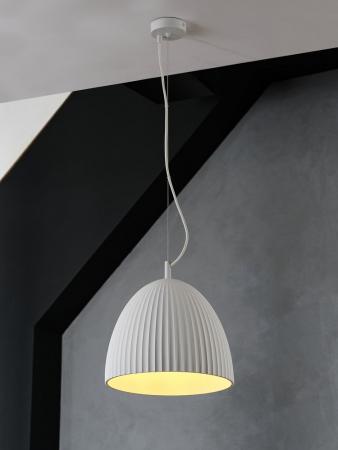 Osram Pendelleuchte Decor Plaster Routes Bell aus Gips in Weiß mit E27 Fassung