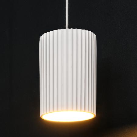 Osram Pendelleuchte Decor Plaster Routes Tube aus Gips in Weiß mit E27 Fassung