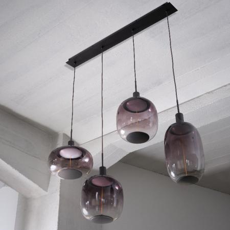 OSRAM Decor Pendant Needle Linear Schwarz aus Stahl - Pendelleuchte mit 4 x E27 Fassung ohne Leuchtmittel