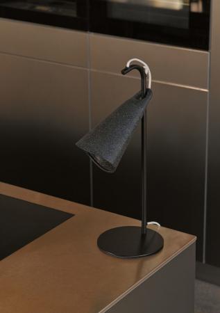 OSRAM Tischleuchte Decor Bell Table in Schwarz mit E27 Fassung - Leuchtenschirm aus recyceltem Material