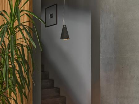 OSRAM Pendelleuchte Decor Bell in Schwarz mit E27 Fassung - Leuchtenschirm aus recyceltem Material