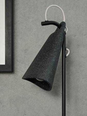 OSRAM Stehleuchte Decor Bell in Schwarz mit E27 Fassung - Leuchtenschirm aus recyceltem Material