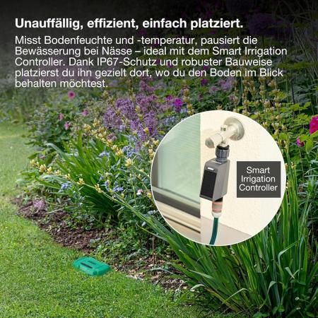 OSRAM SMART+ WIFI Boden SENSOR Green - Misst die Bodenfeuchtigkeit sowie die Bodentemperatur und sendet die Daten automatisch an das SMART+ Bewässerungssteuergerät