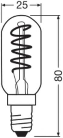 Osram E14 LED Vintage 1906 T26 25 Spiral Filament Lampe 2,8W wie 25W 2200K extra warmweiß Bernsteinfarbe