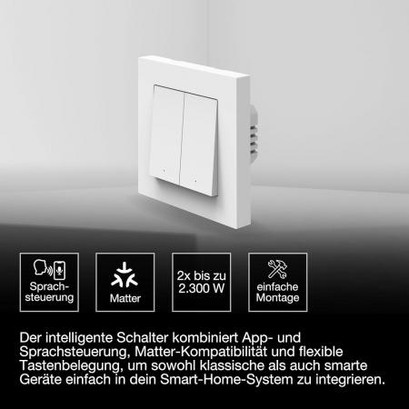 OSRAM SMART+ WIFI MATTER WALL SWITCH 2 Channel - Schalter