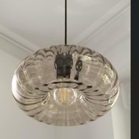 OSRAM DECOR SMOKE GLASS PENDANT E27 BLACK HÄNGELEUCHTE