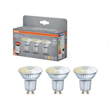 OSRAM SMART+ MATTER Spot Dimmable PAR16 GU10 4,7W 2700K 45° Triple Pack LED
