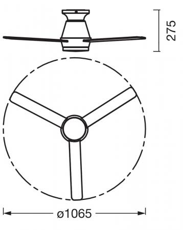 OSRAM Ceiling Fan Nordes 38W CCT RGB Deckenventilator mit Licht 3000-6500K dimmbar